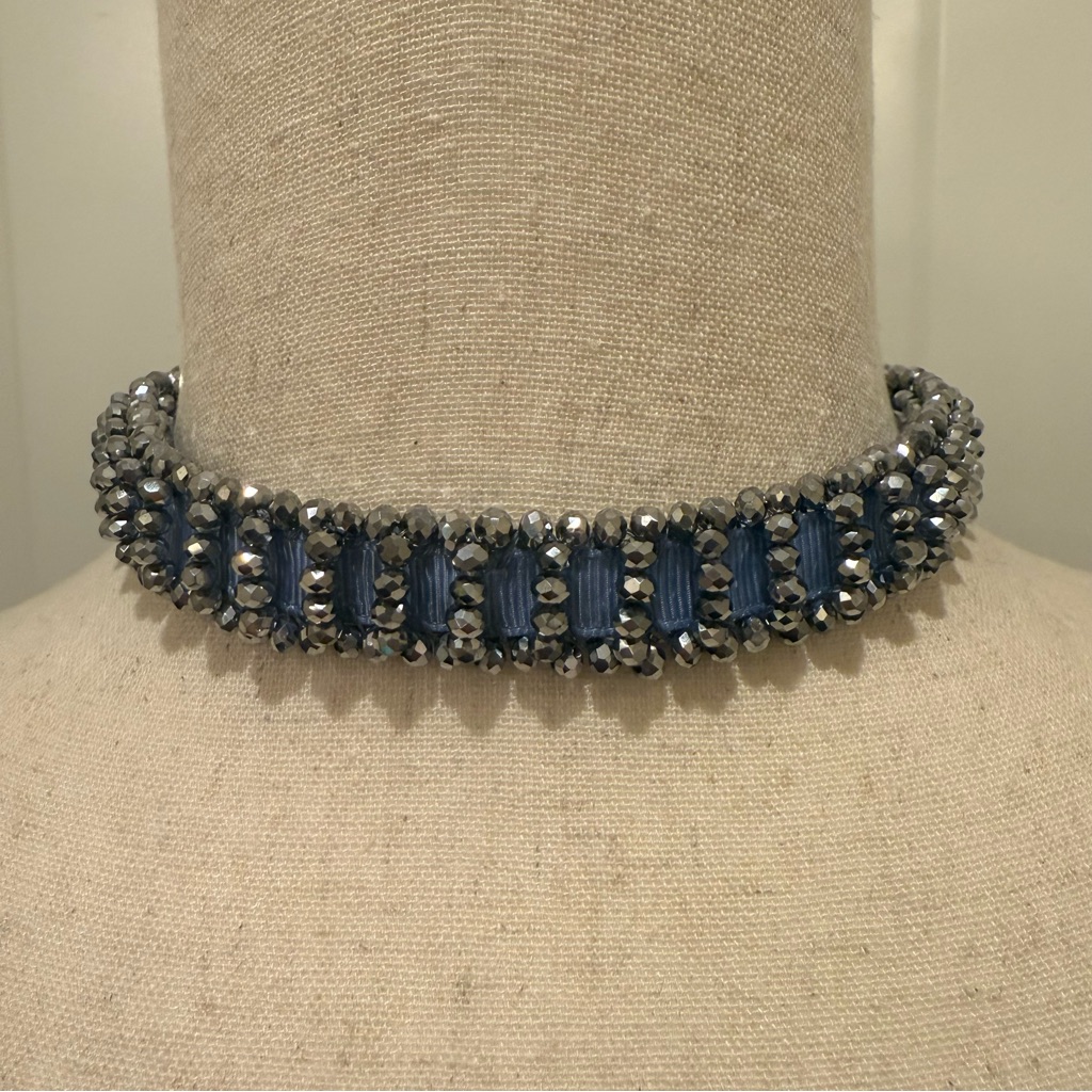 Nwot Max&Co By Max Mara Rhinestone Belt, Necklace Color: Blue Holiday/Evening
